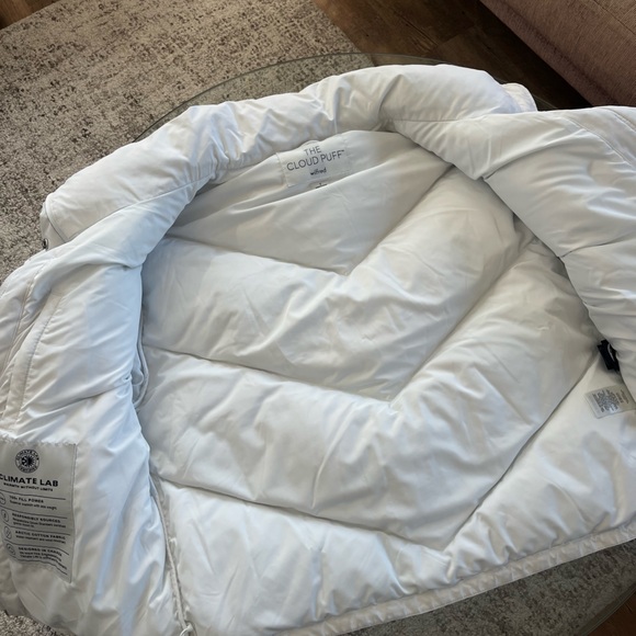 Aritzia Wilfred The Cloud Puff™ White Funnel-Neck Goose Down Puffer Jacket Sz S - Picture 14 of 16